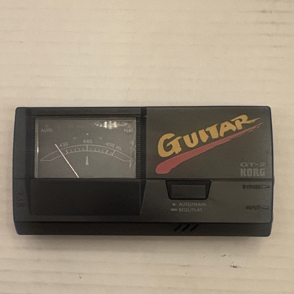 Korg GT-2 Guitar Tuner in Black with Retro 'Guitar' Logo